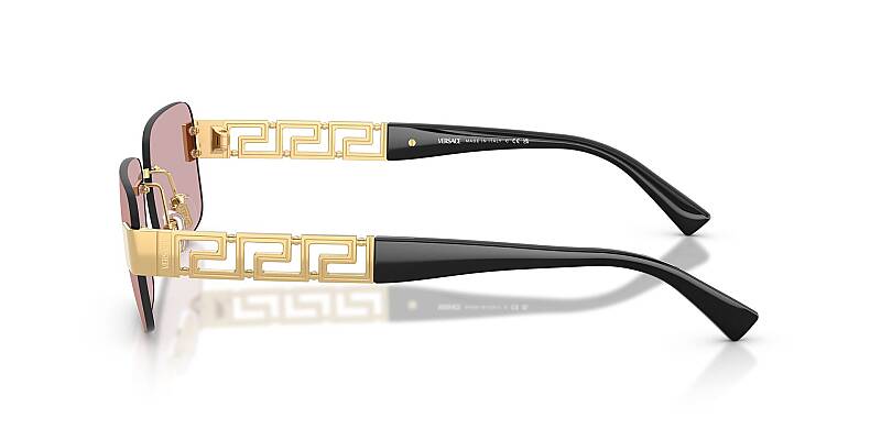Versace 0VE2298 Gold Aviator Men Sunglasses 58mm