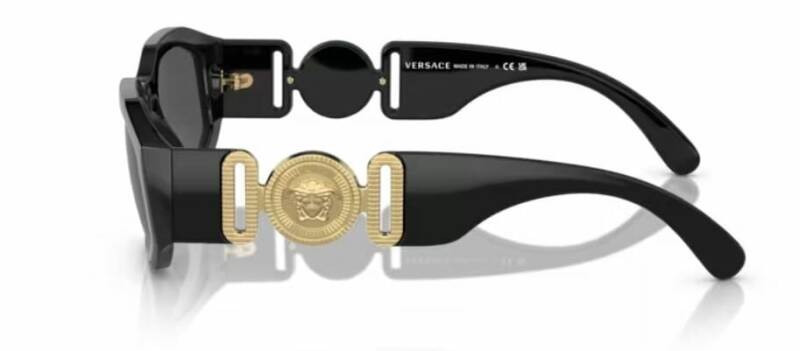 Versace 0VE4361 GB1/87 53 Men's Classic Black Sunglasses