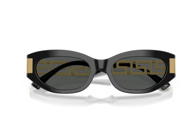 Versace 0VE4501 Black Square Sunglasses with Dark Grey Lenses 54mm