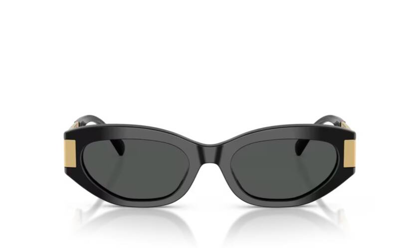 Versace 0VE4501 Black Square Sunglasses with Dark Grey Lenses 54mm