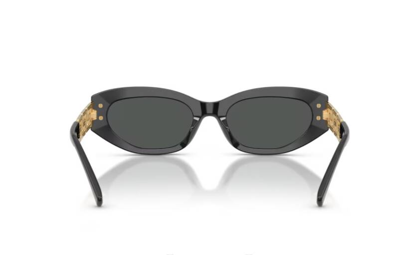 Versace 0VE4501 Black Square Sunglasses with Dark Grey Lenses 54mm
