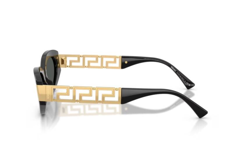 Versace 0VE4501 Black Square Sunglasses with Dark Grey Lenses 54mm