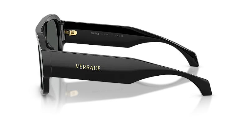 Versace 0VE4508U Black Rectangle Men's Sunglasses 56mm