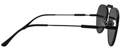 Versace 2167-Q 1261/87 Black Metal Shield Sunglasses