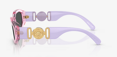 Versace VK 4429U Transparent Purple Square Sunglasses 48mm