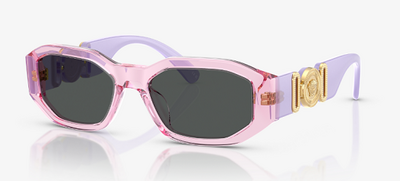 Versace VK 4429U Transparent Purple Square Sunglasses 48mm