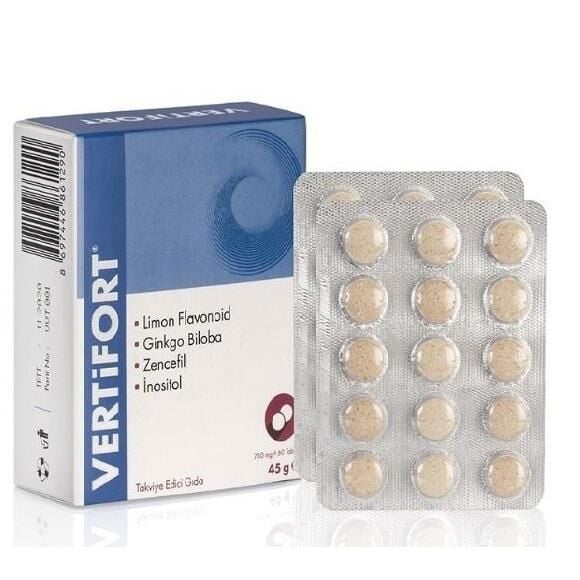 Beka Pharma Vertifort Dietary Supplement with Ginkgo 60 Tablets