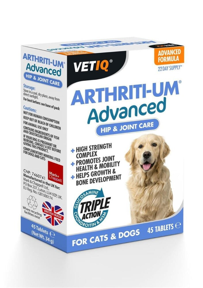 Vet IQ Arthriti-UM Advanced Joint Support for Cats & Dogs 45 Tablets