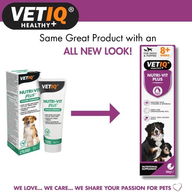 Vet IQ Nutri-Vit Plus High-Calorie Dog Vitamin Paste 100g
