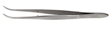 Kruuse Veterinary Curved Forceps Stainless Steel 13 cm