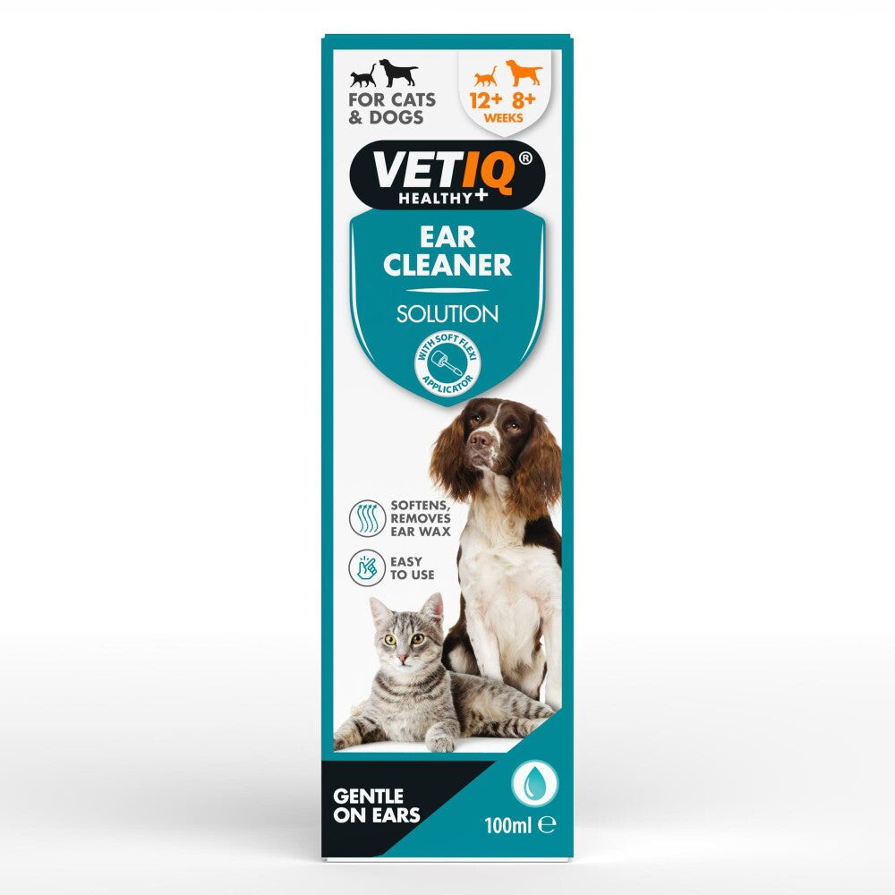 Vet IQ Ear Cleaner Solution for Cats & Dogs 100 ml
