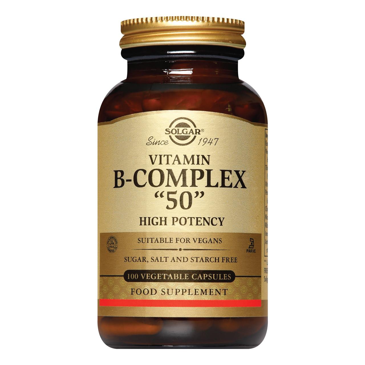 SOLGAR B COMPLEX 50 HIGH POTENCY