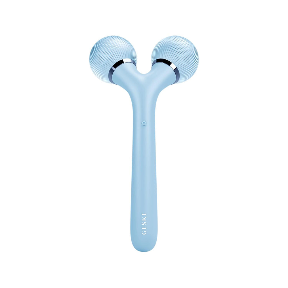 Geske Facial and Body Roller Device - Vibrating Facial Roller for Enhanced Skincare and Relaxation Geske Facial Roller Device - Vibrating Skincare facial roller, body roller, vibrating facial device, Geske facial roller, blue facial roller device, skincare, beauty, wellness, relaxation, massage, portable device, Geske