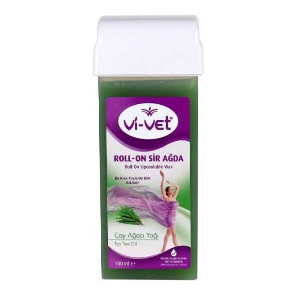 Vi-Vet Tea Tree Roll-On Wax Cartridge for Smooth Skin 100 ml