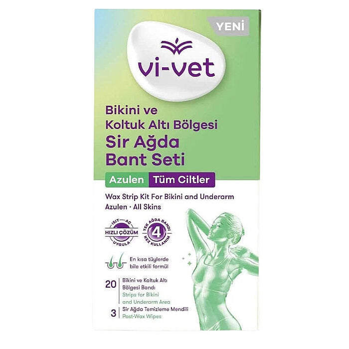 Vi-Vet Azulene Wax Strips for Underarm & Bikini 1 Pack