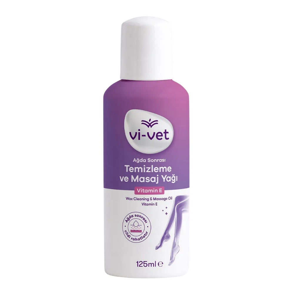 Vi-Vet Wax Residue Remover &amp; Massage Oil with Vitamin E 125 ml