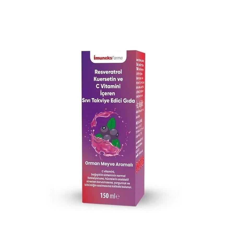 Imuneks Resveratrol Syrup - Antioxidant Supplement, 150ml Bottle - Vitamin & Supplement