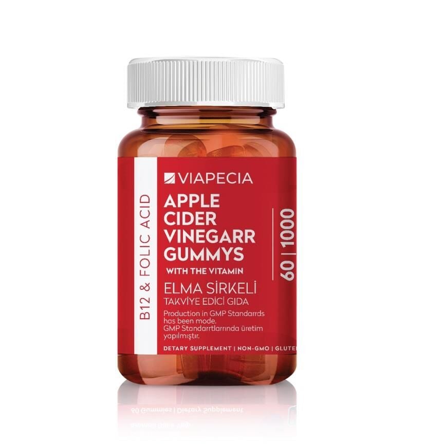 Viapecia Apple Cider Vinegar Gummies for Daily Wellness 60 Count