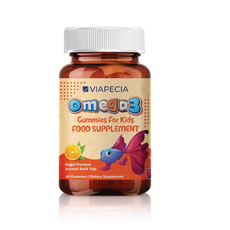 Viapecia Omega 3 Kids Fish Oil Gummies 60 Count