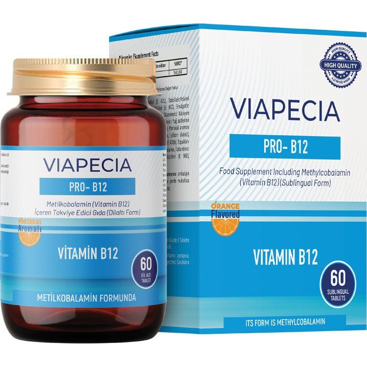 Viapecia Pro-B12 Vitamin B12 Methylcobalamin 60 Tablets