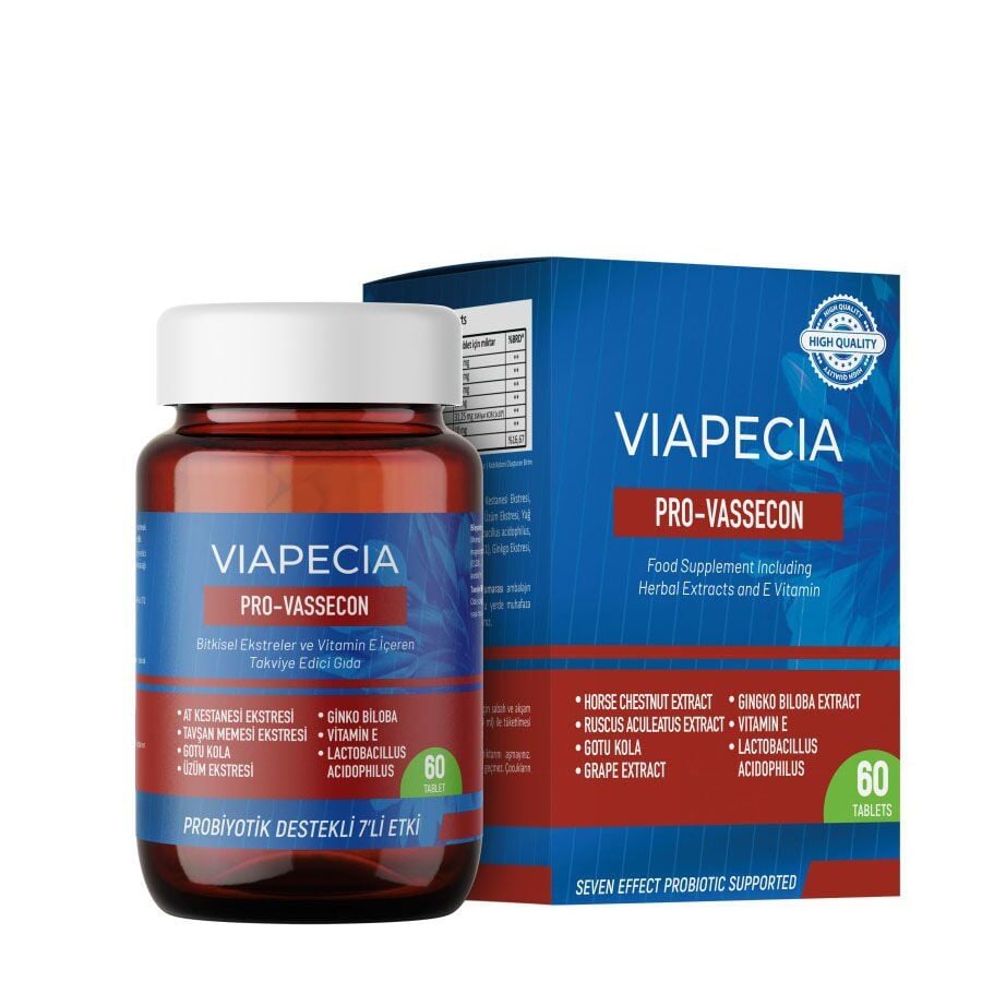 Viapecia Pro-Vassecon Herbal Support Supplement 60 Tablets