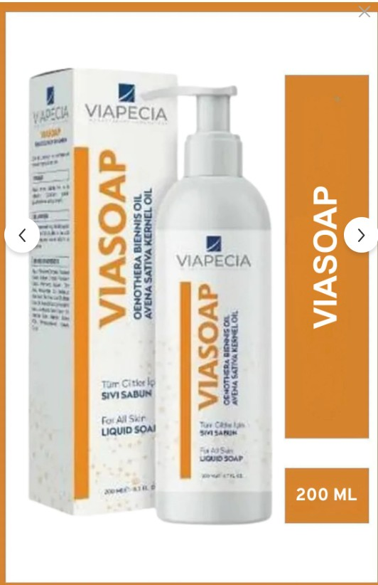 Viapecia ViaSoap Liquid Cleanser for Gentle Skin Care 200 ml