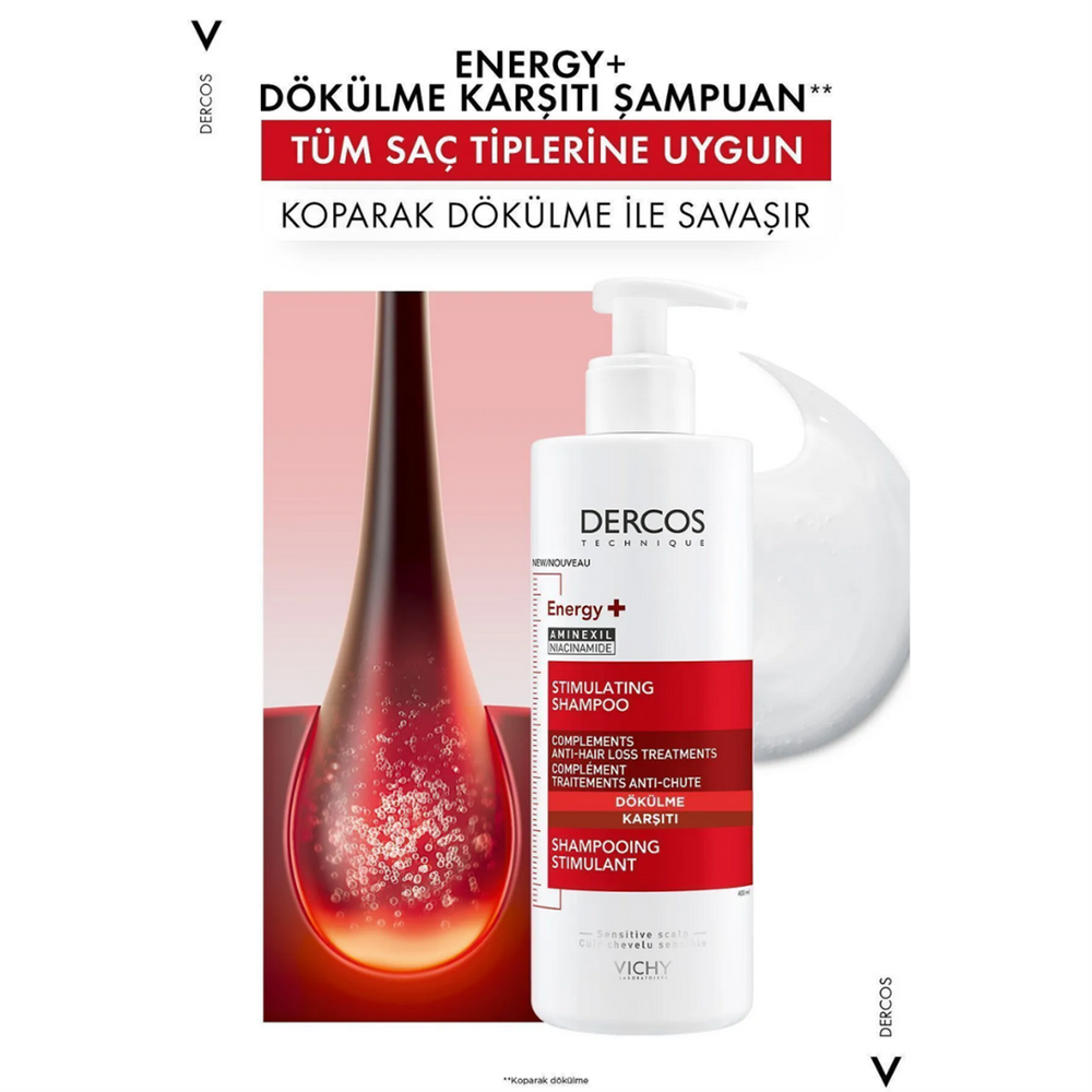 Vichy Dercos Energising Shampoo for Thinning Hair Refill 500 ml