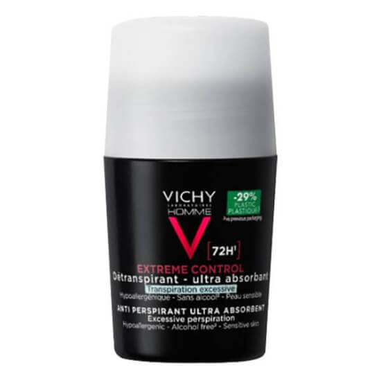 Vichy Homme 48H Roll-On Deodorant for Men with Antiperspirant Protection, 50 ml