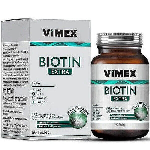 Vimex Biotin Extra 5 mg Dietary Supplement 60 Tablets