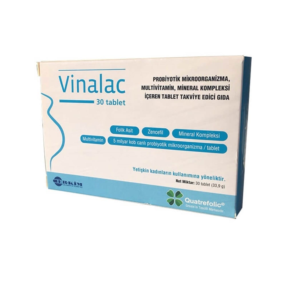 Vinalac Probiotic Multivitamin Tablets 30 Count - Dietary Supplement