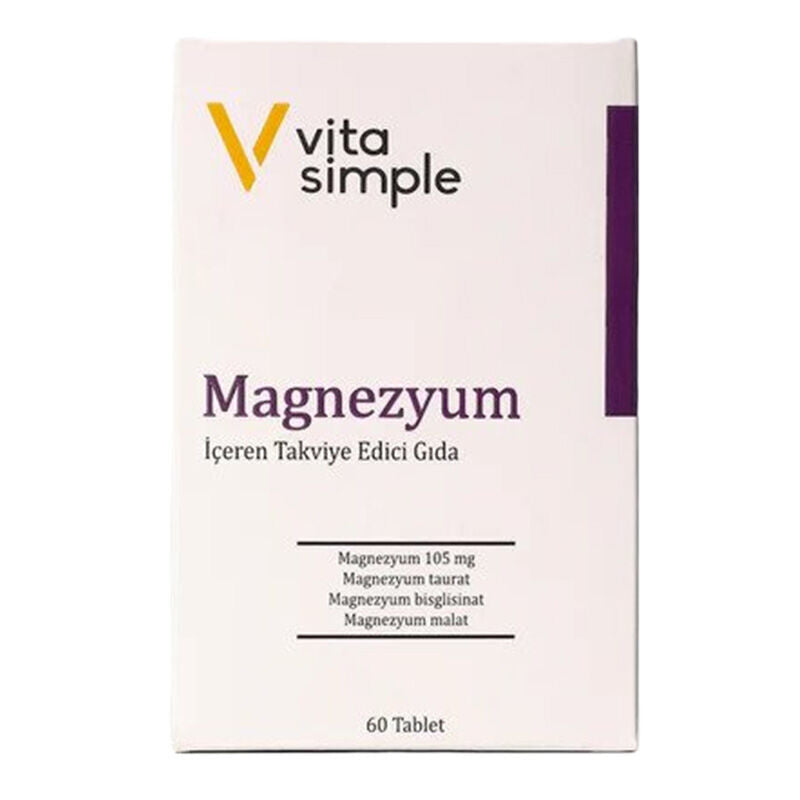 Vita Simple Magnesium Dietary Supplement 60 Tablets