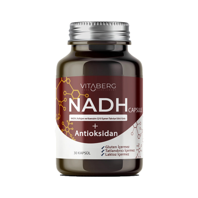 Vitaberg NADH Antioxidant+ Support with CoQ10 & Resveratrol, 30 Capsules