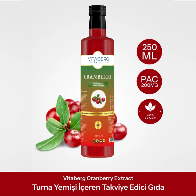 Vitaberg Cranberry Extract Liquid Supplement with Zinc 250ml
