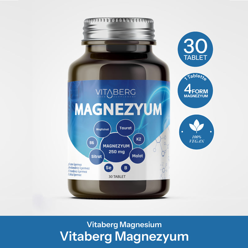 Vitaberg Magnesium Complex with Vitamin D3 & B6 30 Tablets