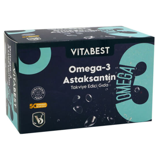 Vitabest Omega 3 &amp; Astaxanthin Wellness Supplement - 50 Softgels