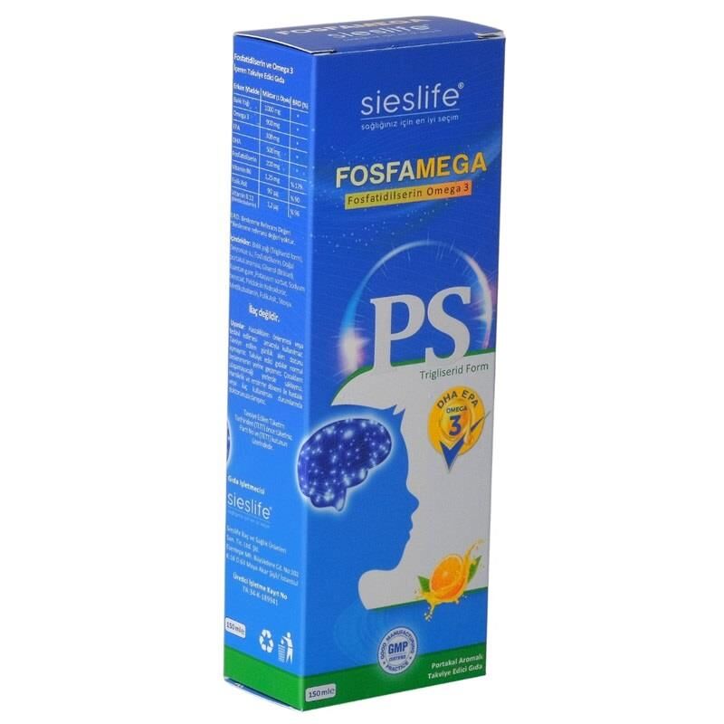 Vitaboss Sieslife Fosfamega PS Omega 3 Liquid Supplement 150ml