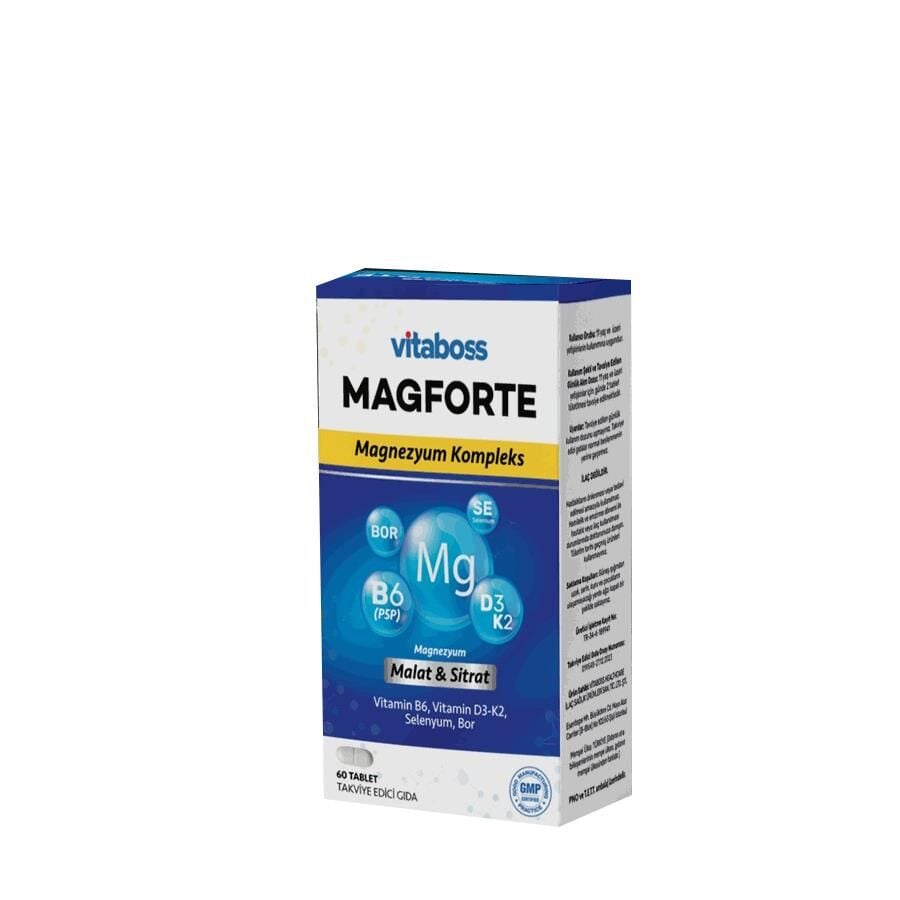 Vitaboss Magforte Magnesium Complex with Vitamin B6 & D3 60 Tablets