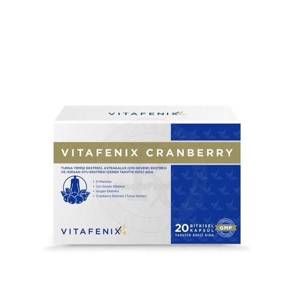 Vitafenix Cranberry & D-Mannose Dietary Supplement 20 Capsules