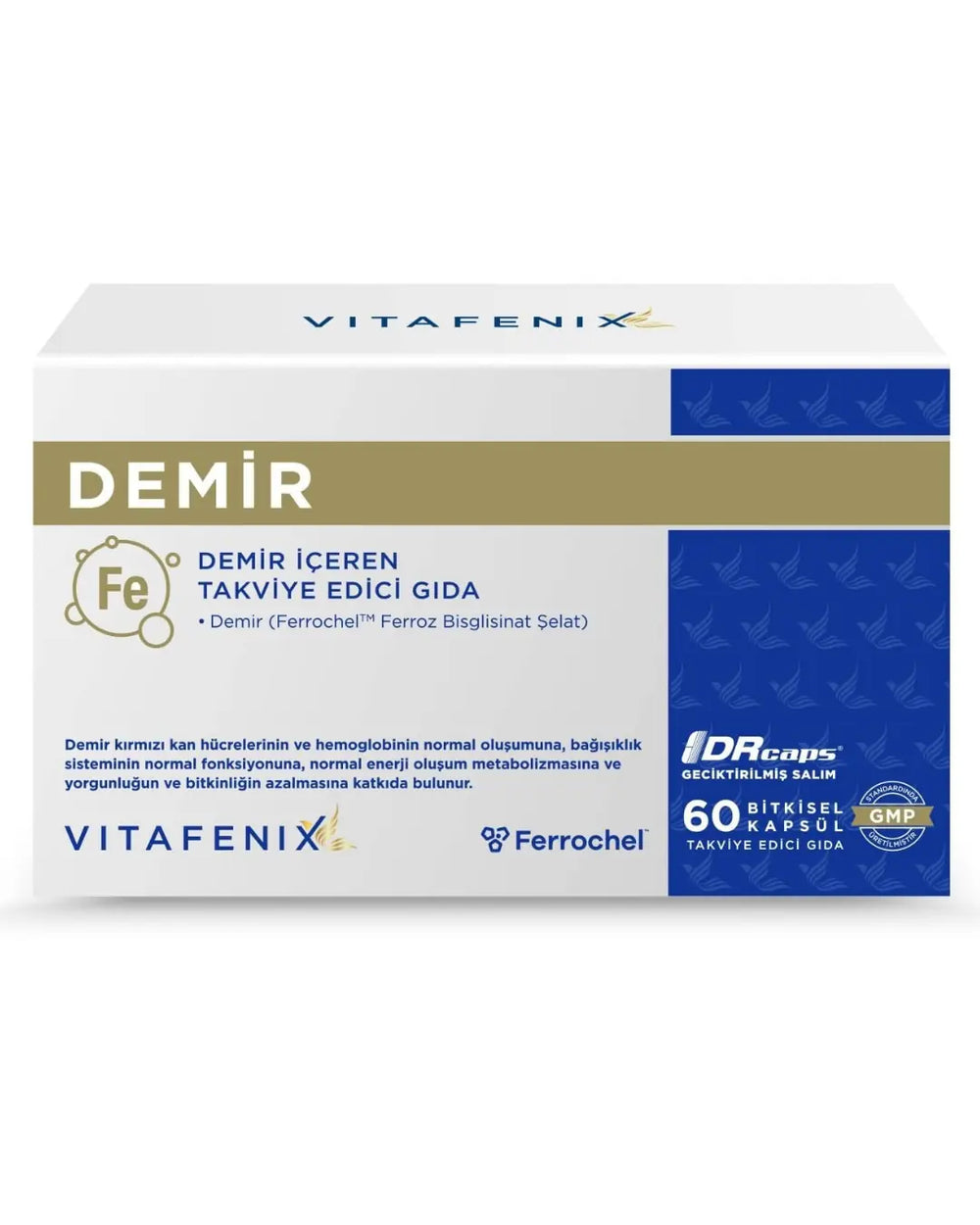 Vitafenix Iron Supplement Daily Support 60 Capsules