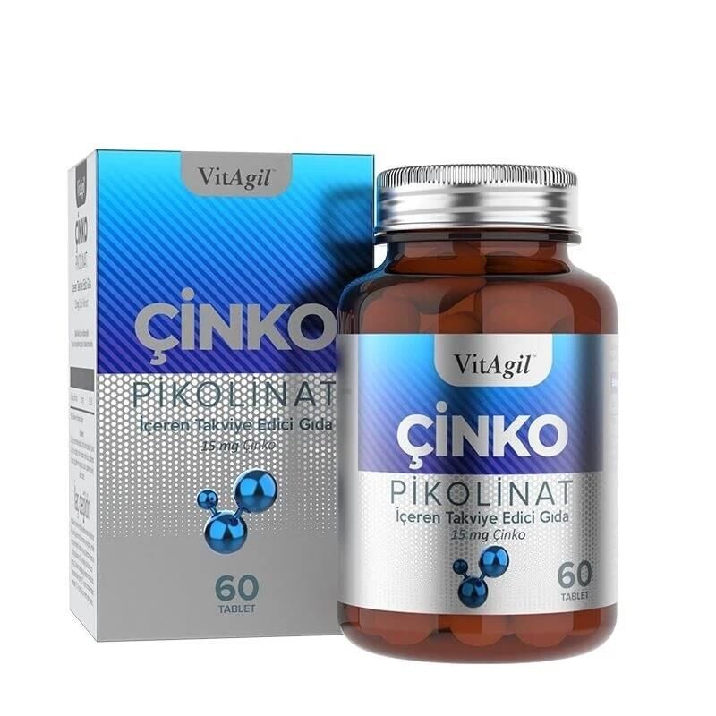 Vitagil Zinc Picolinate 15mg Dietary Supplement 60 Tablets