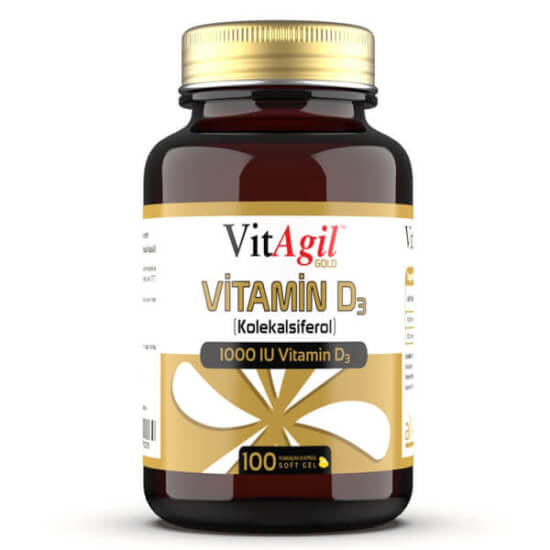 Allergo Vitagil Gold Vitamin D3 1000 IU Supplement 100 Capsules