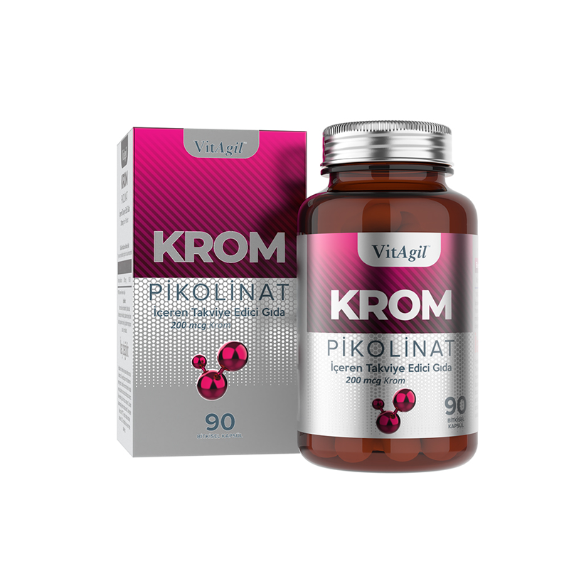 VitAgil Chromium Picolinate Dietary Supplement 90 Capsules
