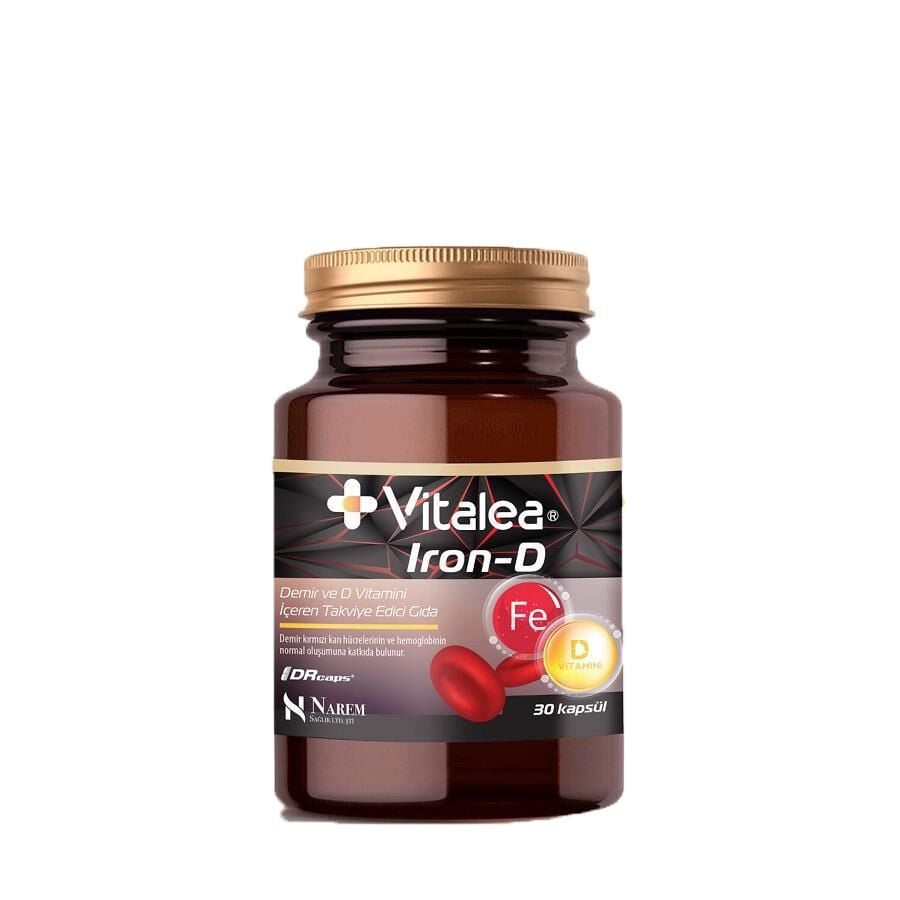 Vitalea Iron-D Supplement with Iron & Vitamin D 30 Capsules