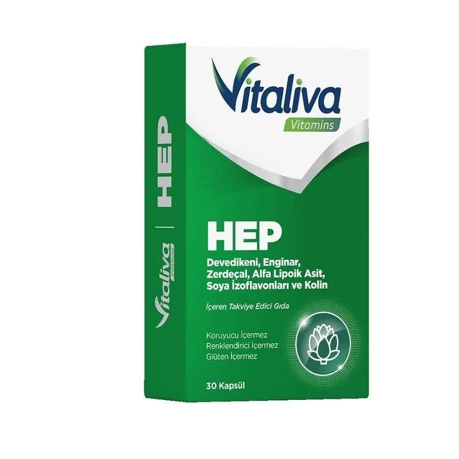 Vitaliva Hep Teg Artichoke & Milk Thistle Supplement 30 Capsules