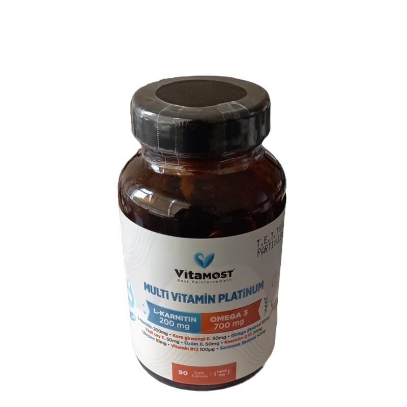 Vitamost Multivitamin Platinum with Omega-3 & Ginseng 90 Capsules