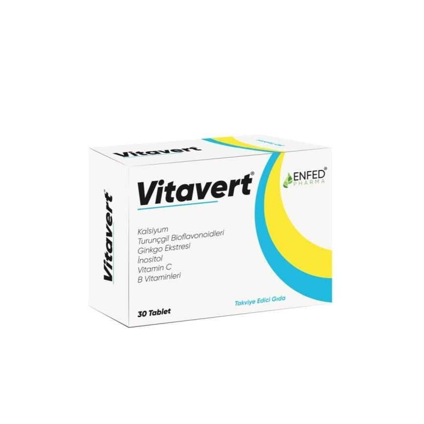 Asbien Ilac Vitavert Vitamin B Complex and Ginkgo Biloba 30 Tablets