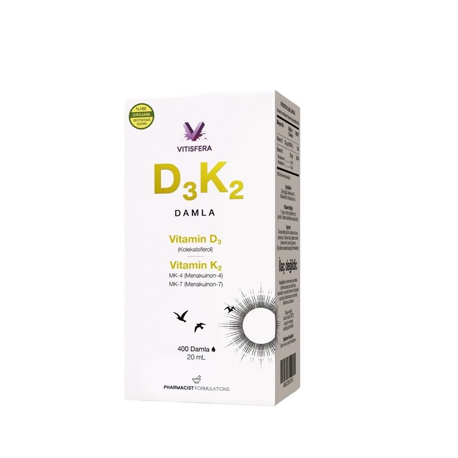 Vitisfera Vitamin D3K2 Drops for Daily Support 20 ml