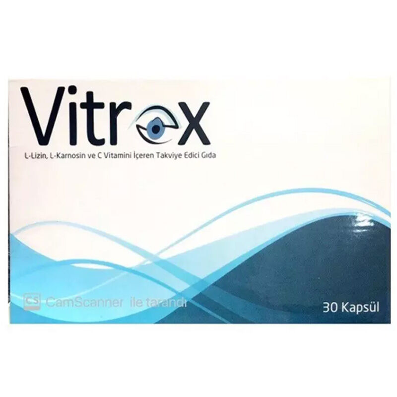 Vitrex Vitamin C Supplement with L-Lysine & L-Carnosine 30 Capsules