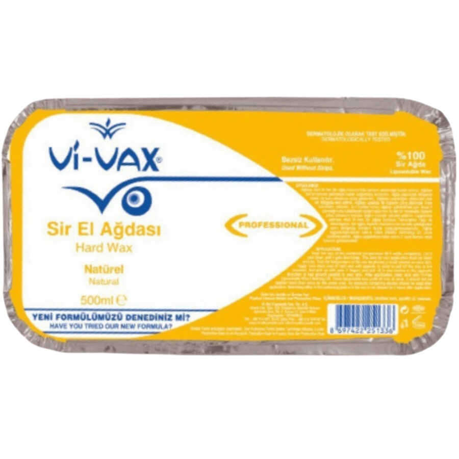 Vi-Vax Natural Hard Wax for Smooth Skin 500 ml