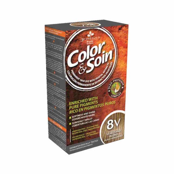 Color&Soin Natural Ammonia-Free Hair Dye 8V Veneziano Blond - Gentle, Plant-Based Coloring Natural Hair Dye 8V Veneziano Blond by Color&Soin Hair dye, Natural hair dye, Ammonia-free hair color, Organic hair coloring, Paraben-free hair dye, Gentle hair dye, Plant-based hair coloring, Hair care, Natural hair care, Organic hair care, Chemical-free hair dye, Color&Soin, 8V Veneziano Blond